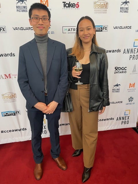 CCE student award of merit winner Chen Sing Yap is pictured at the awards with Minerva Navasca, who directed Chen Sing's award-winning film